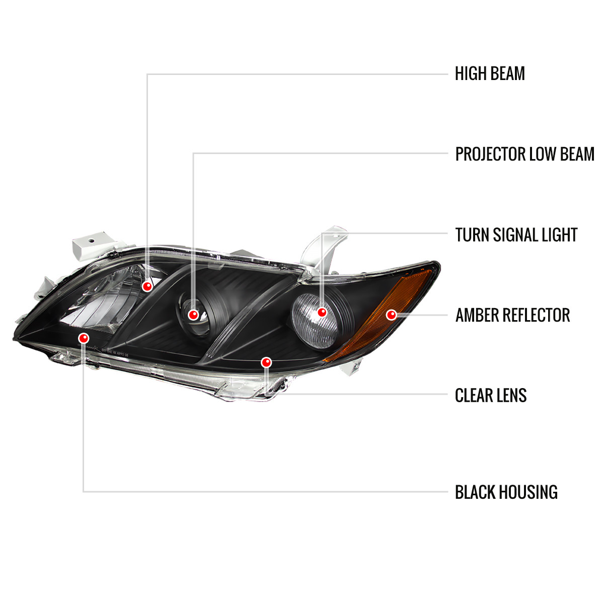 ima007様 2007-2009 Toyota Camry Projector Headlights w/ Amber