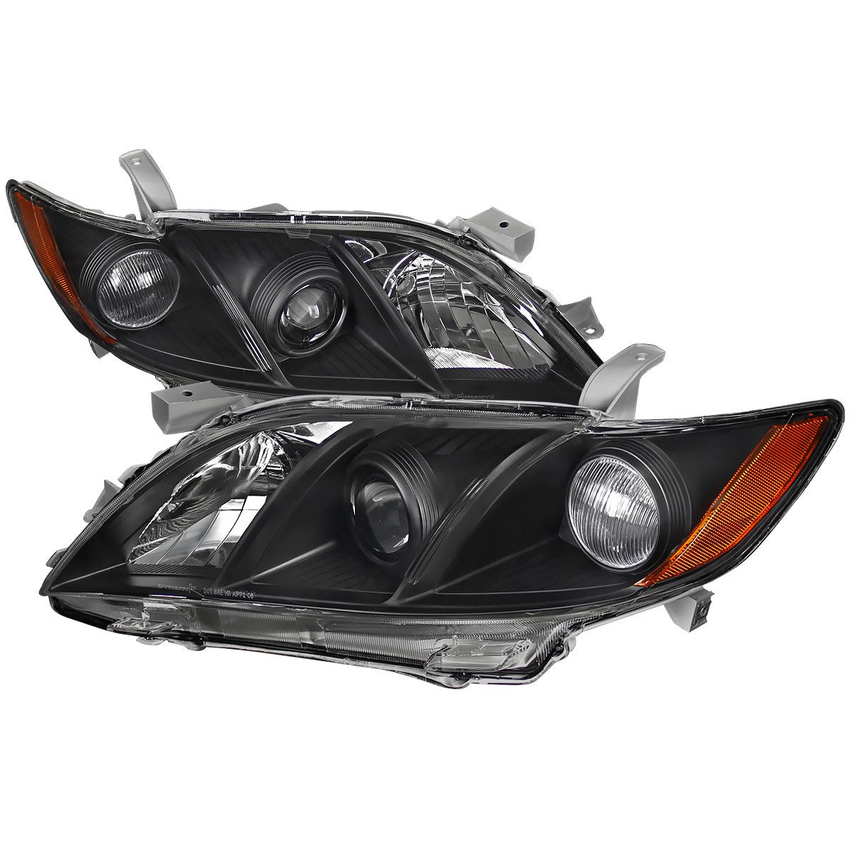 2007-2009 Toyota Camry Projector Headlights w/ Amber Reflectors