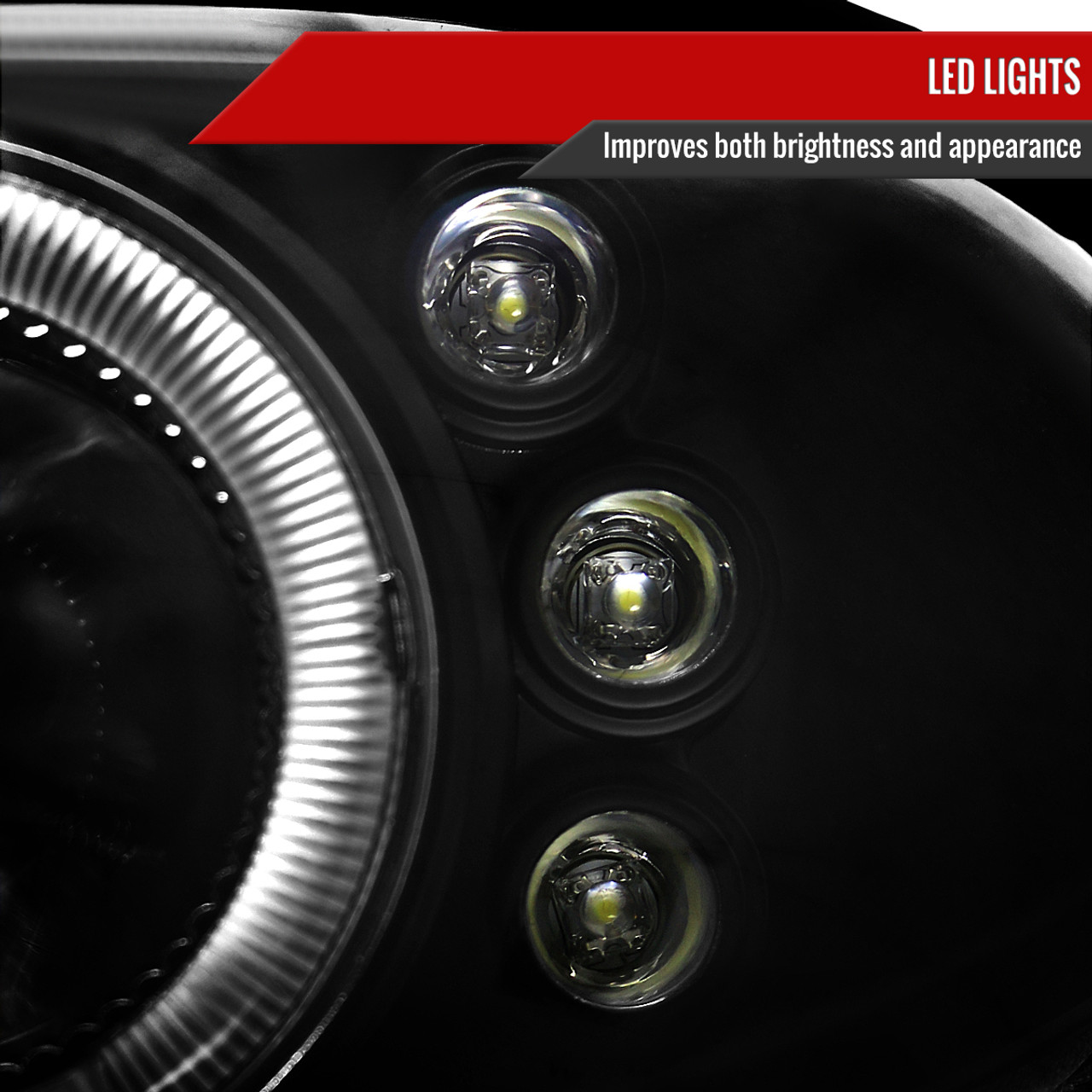 1998-2002 Chevrolet Camaro Dual Halo Projector Headlights (Matte