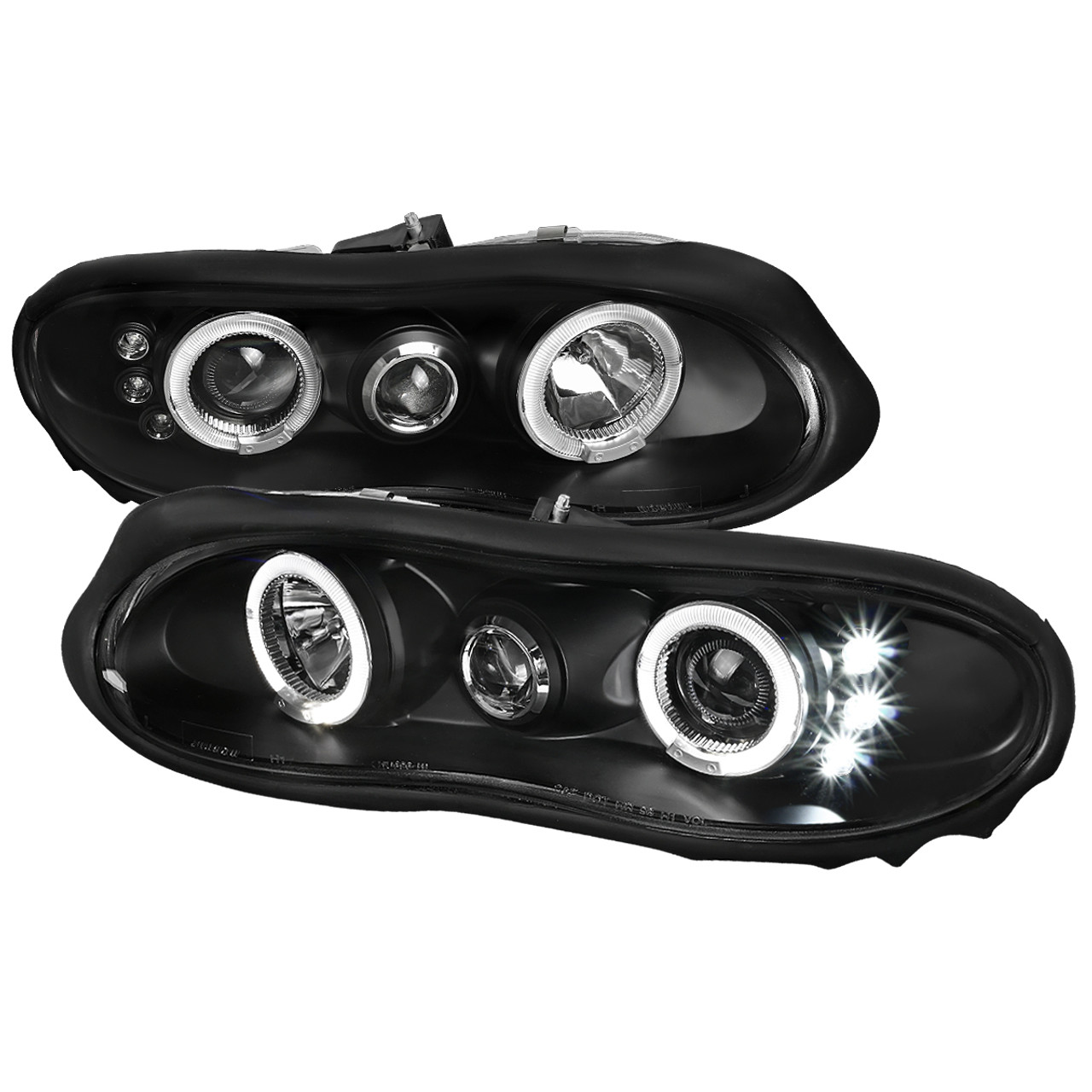 1998-2002 Chevrolet Camaro Dual Halo Projector Headlights (Matte