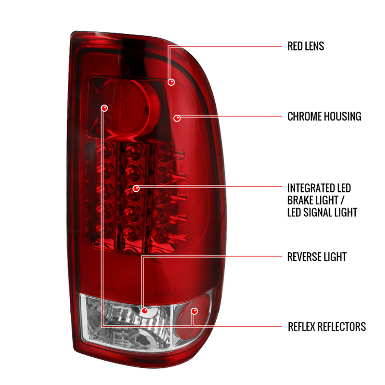 2008-2016 Ford F-250/F-350/F-450/F-550 Super Duty LED Tail Lights