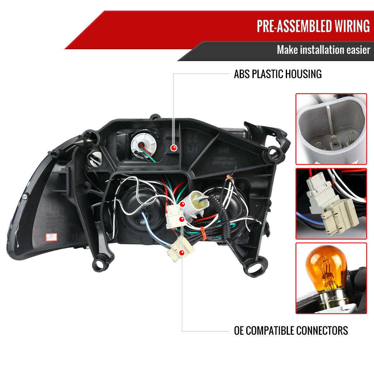 Dodge Dakota 01-04 / Durango 01-03 Halo Projector Fog Lights - Clear Dodge Dakota 01-04 / Durango 01-03 Halo Projector Fog Lights - Clear