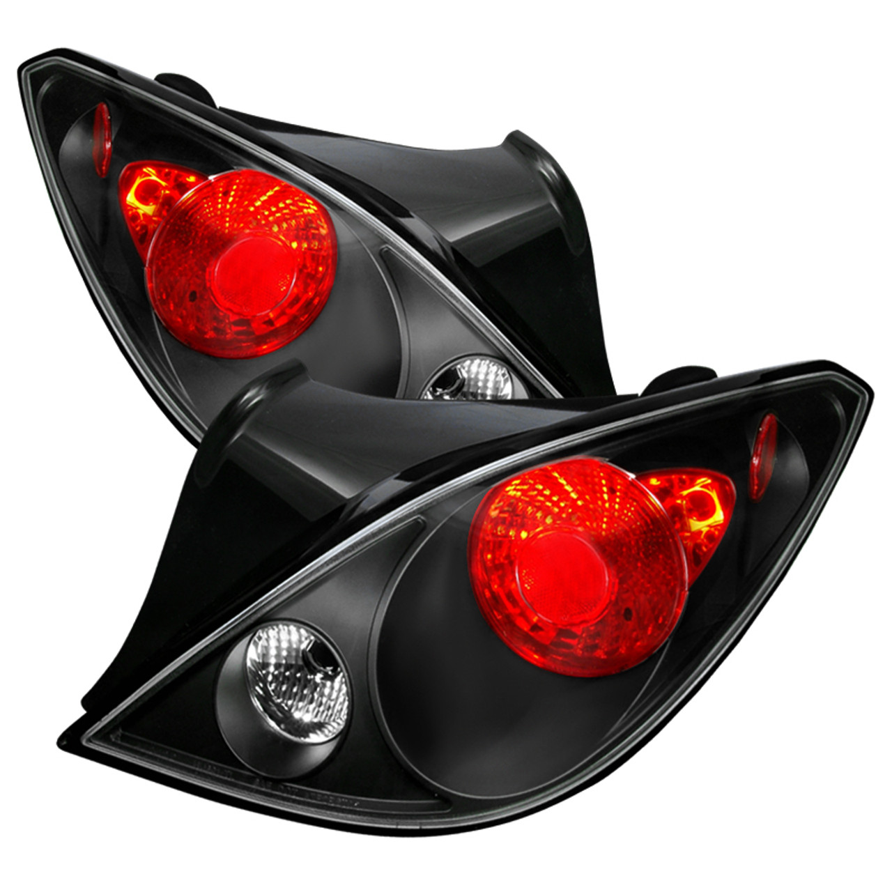 2005-2010 Pontiac G6 Coupe Tail Lights (Matte Black Housing/Clear