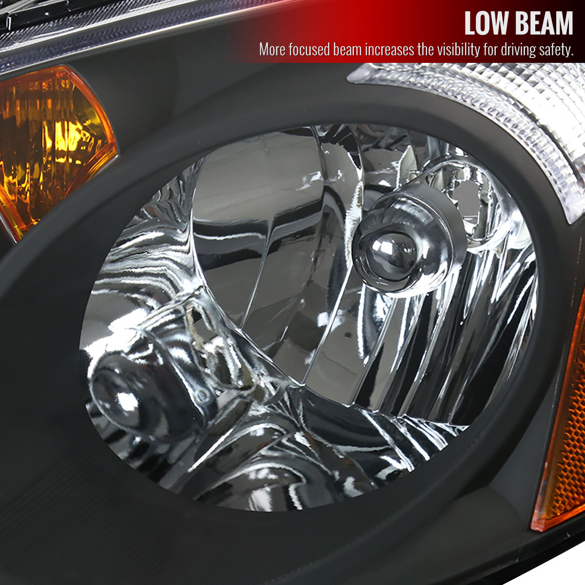 2002-2004 Acura RSX Factory Style Headlights w/ Amber Reflectors