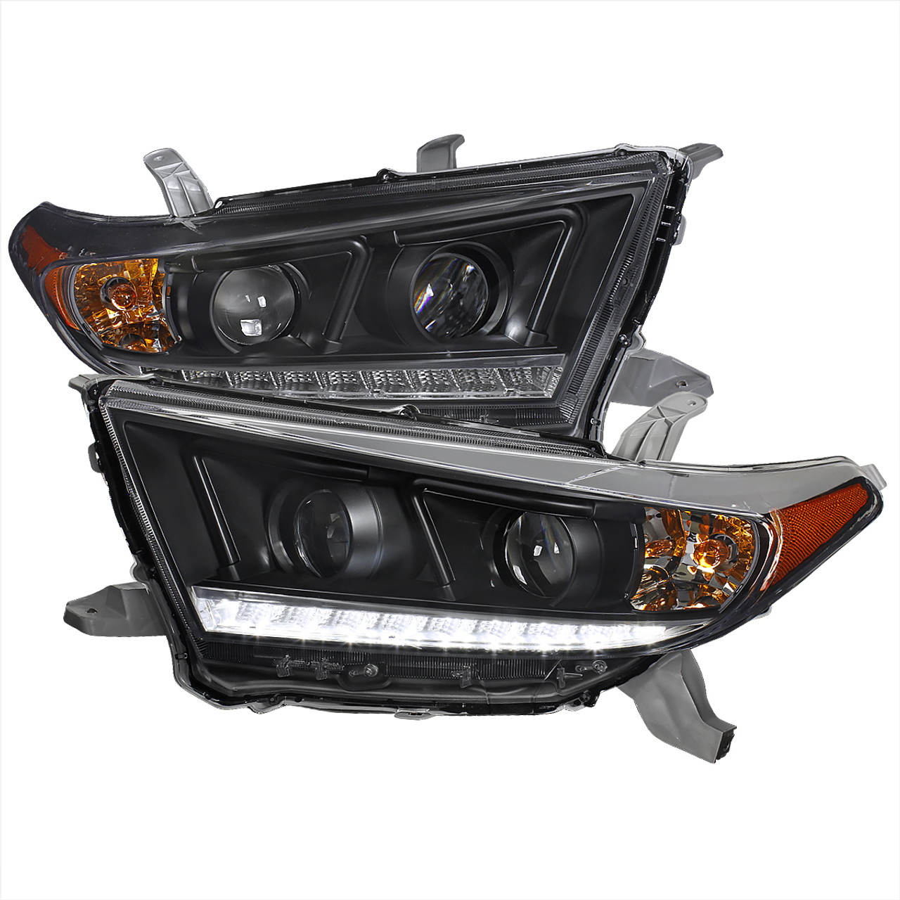 2011-2013 Toyota Highlander Projector Headlights w/ SMD LED Light