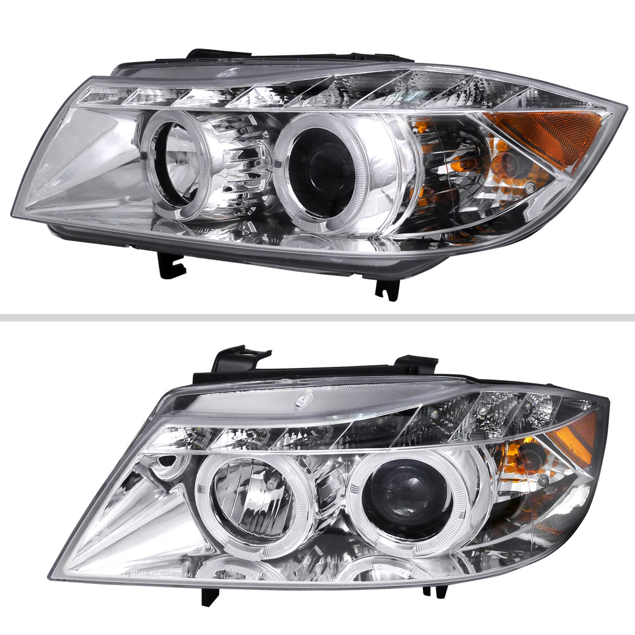 2006-2008 BMW E90 3 Series Sedan Dual Halo Projector Headlights w