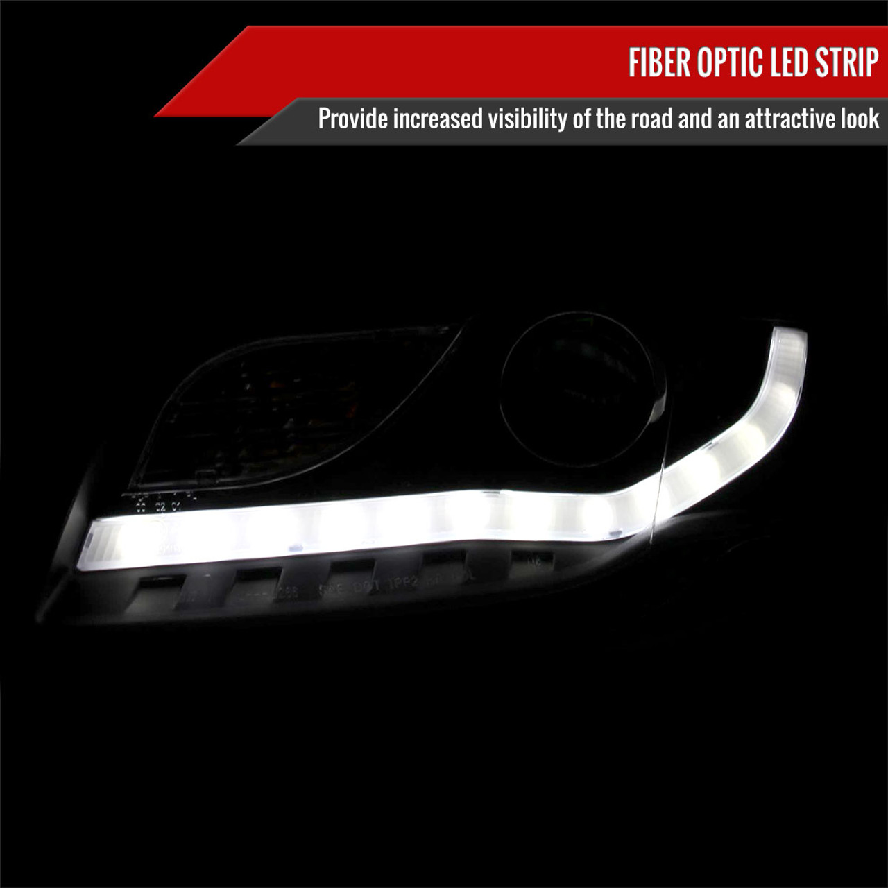 2006-2008 Audi A4 R8 Style LED Light Bar Projector Headlights