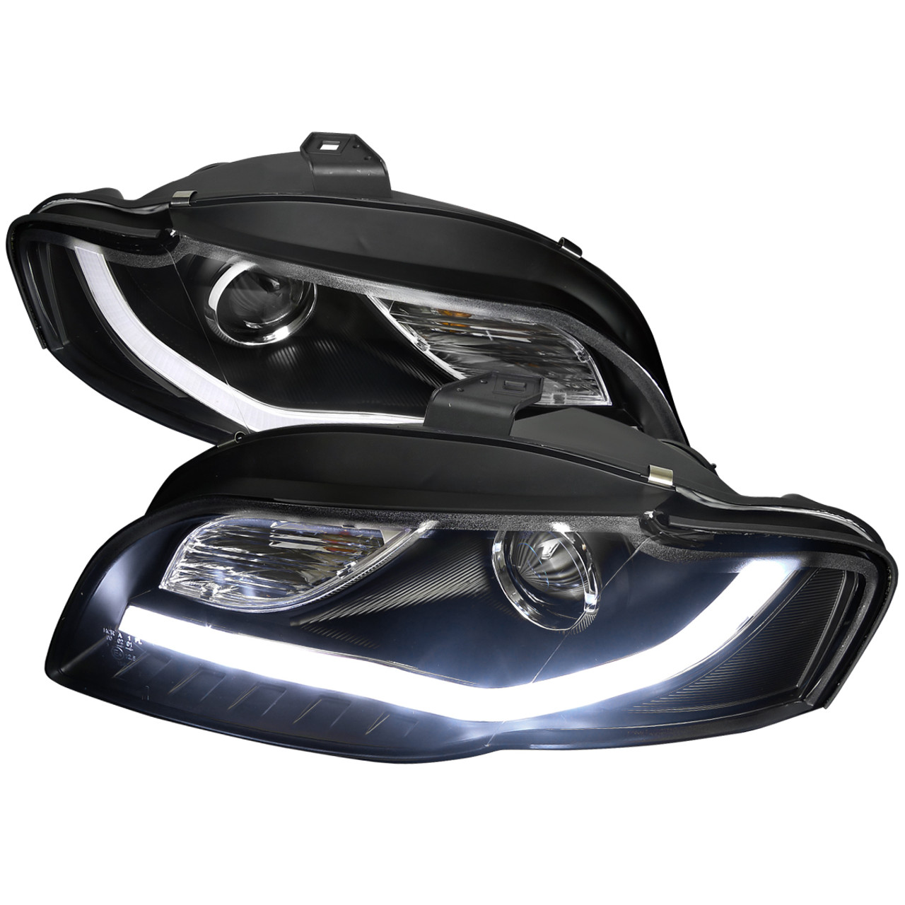 2006-2008 Audi A4 R8 Style LED Light Bar Projector Headlights