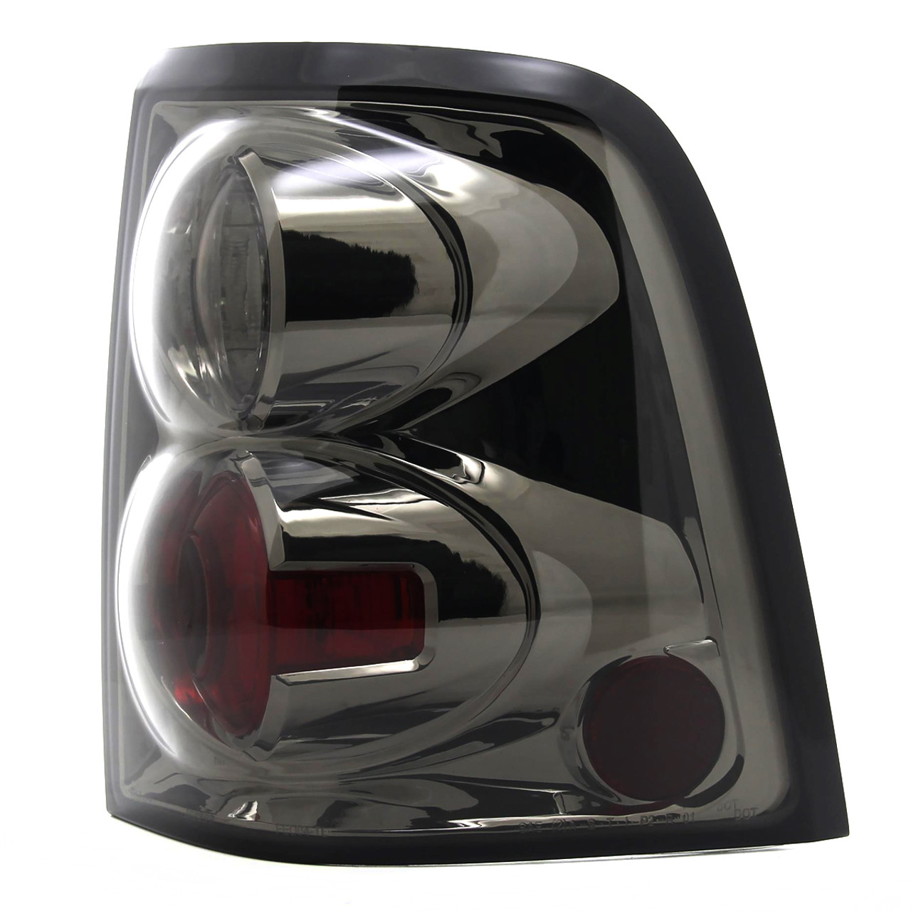 2002-2005 Ford Explorer Tail Lights (Chrome Housing/Smoke Lens