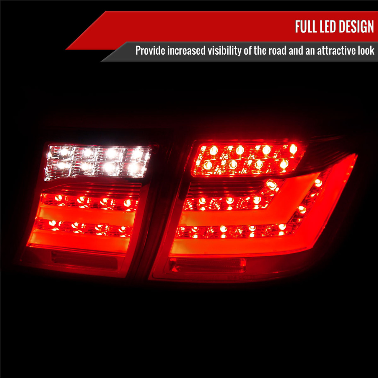 2007-2009 Lexus LS460 LED Tail Lights & Trunk Lights (Chrome