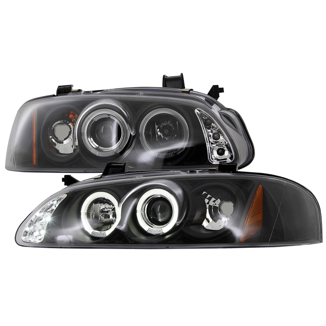 2000-2003 Nissan Sentra Dual Halo Projector Headlights (Matte