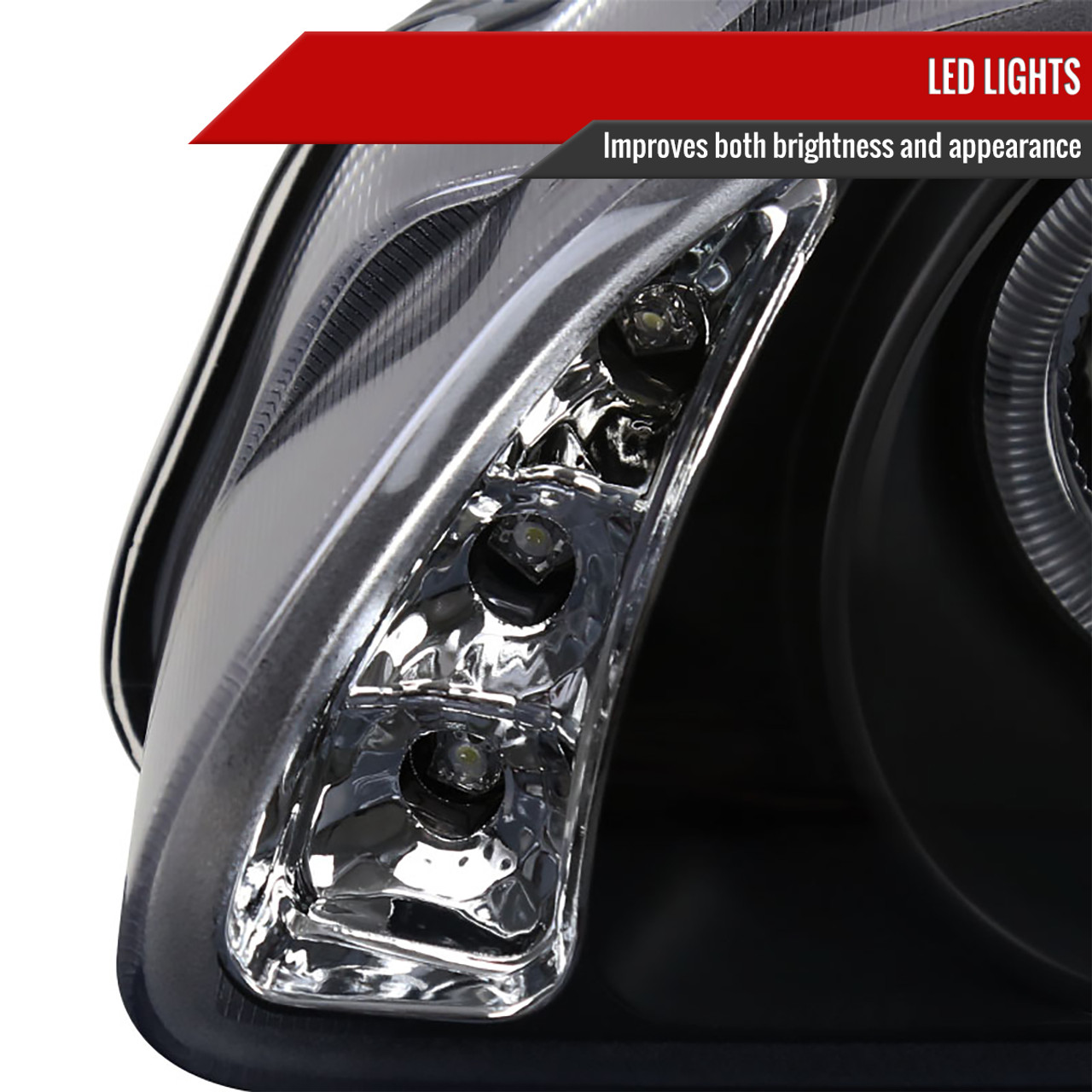 2000-2003 Nissan Sentra Dual Halo Projector Headlights (Matte