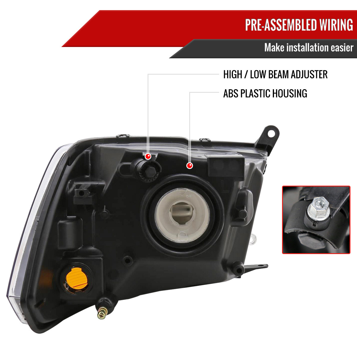 Give Your Ram A Mean Look! G-PLUS Smoke Lens & Chrome Housing Headlights For 09-18 Dodge Ram 1500 2500 3500