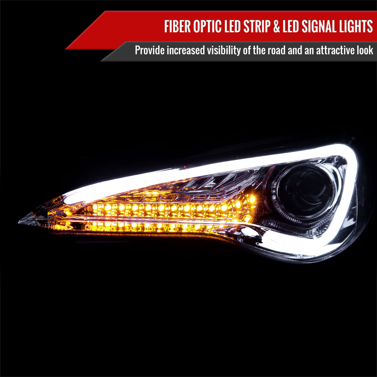 2012-2017 Scion FRS/ Toyota 86 Projector Headlights w/ LED Strip