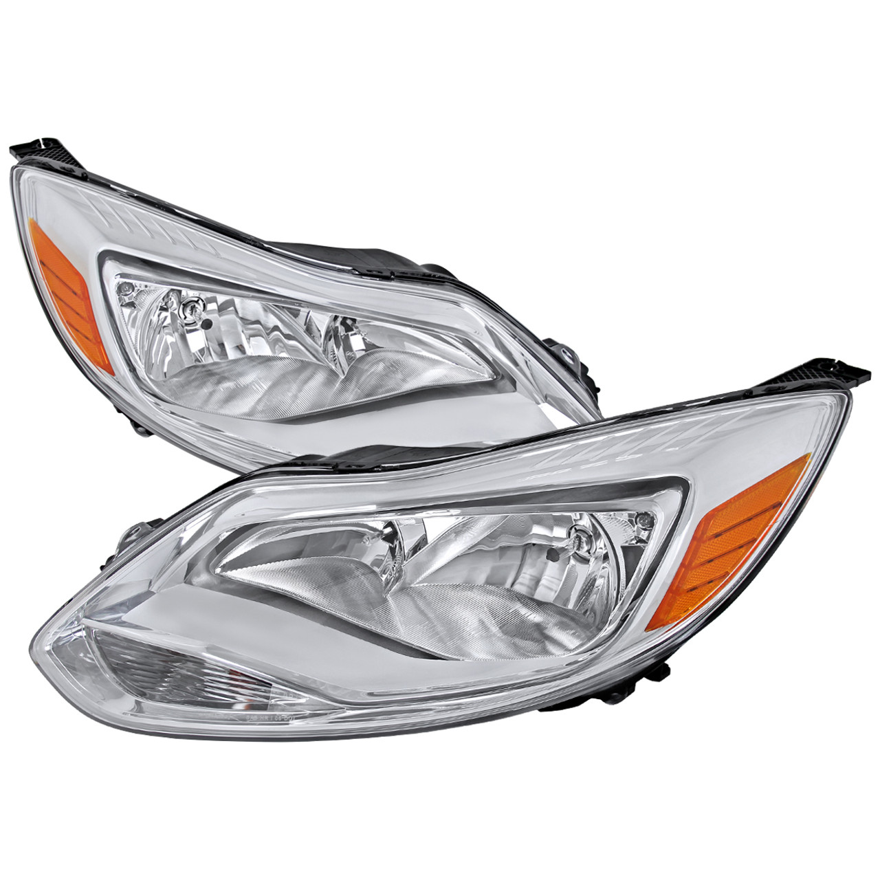 2012-2014 Ford Focus Factory Style Headlights w/ Amber Reflectors