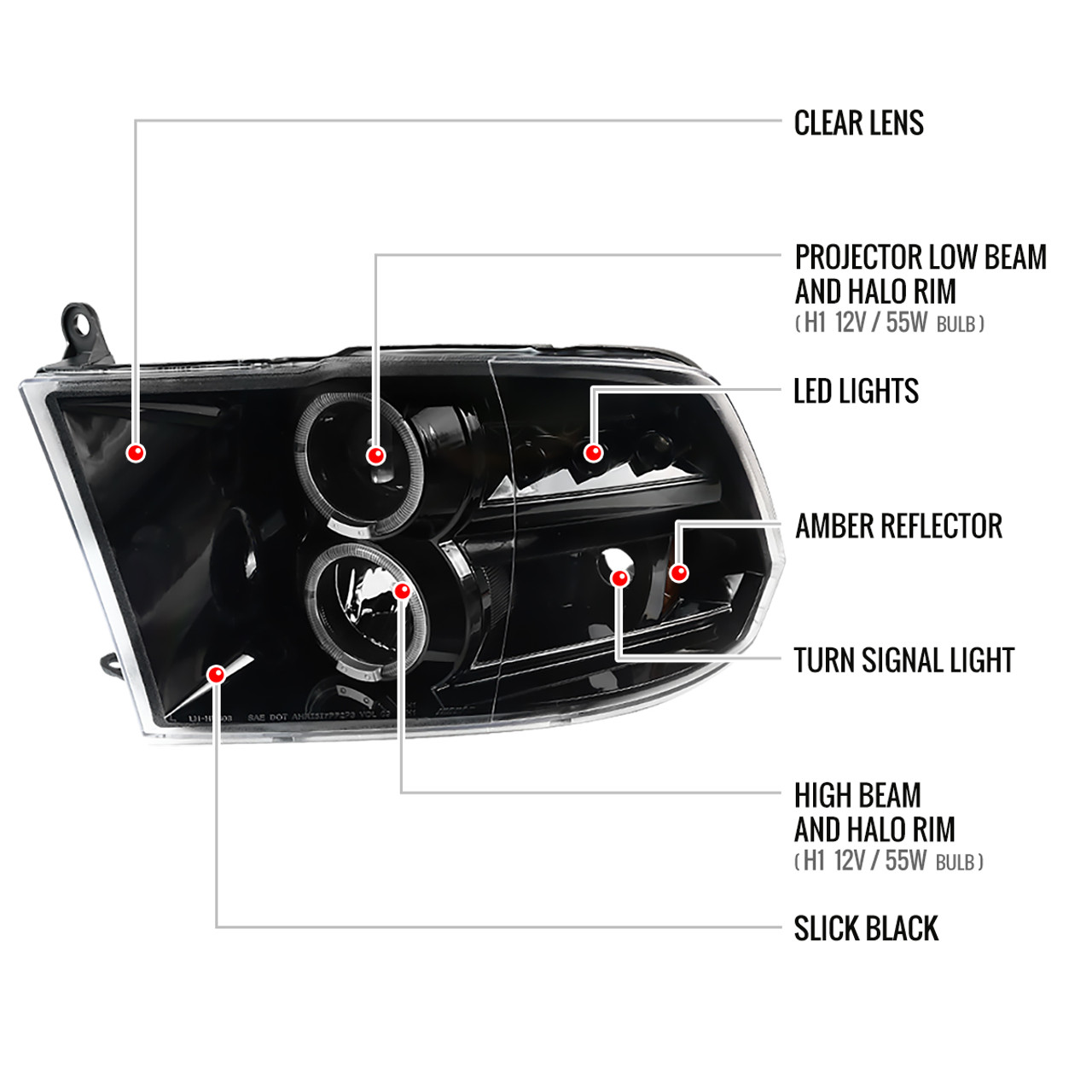 2009-2018 Dodge RAM 1500 / 2019-2021 RAM Classic / 2010-2018 RAM