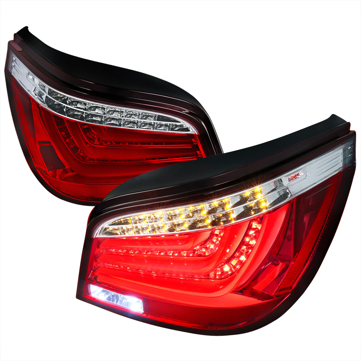 BMW5シリーズ　E60 LEDテールランプ 2004-2007 BMW E60 5 Series Sedan LED Tail Lights (Chrome Housing