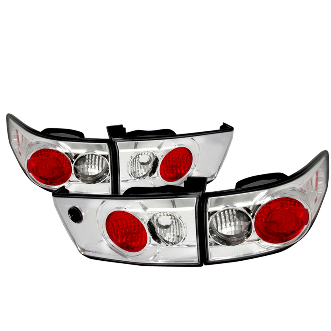 2003-2005 Honda Accord Sedan Tail Lights (Chrome Housing/Clear