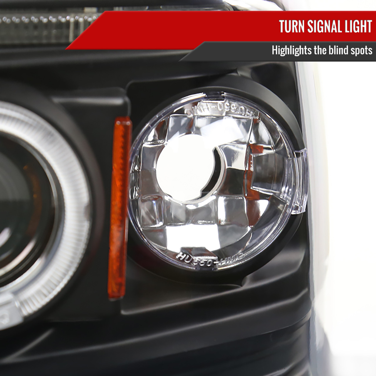 2005-2007 Dodge Dakota Dual Halo Projector Headlights (Matte Black