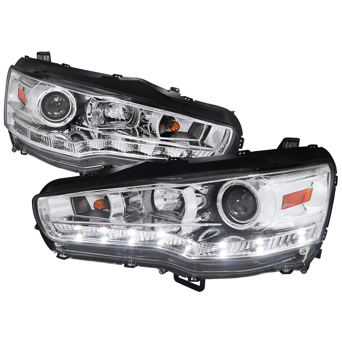 2008-2015 Mitsubishi Lancer EVO Projector Headlights w/ SMD LED