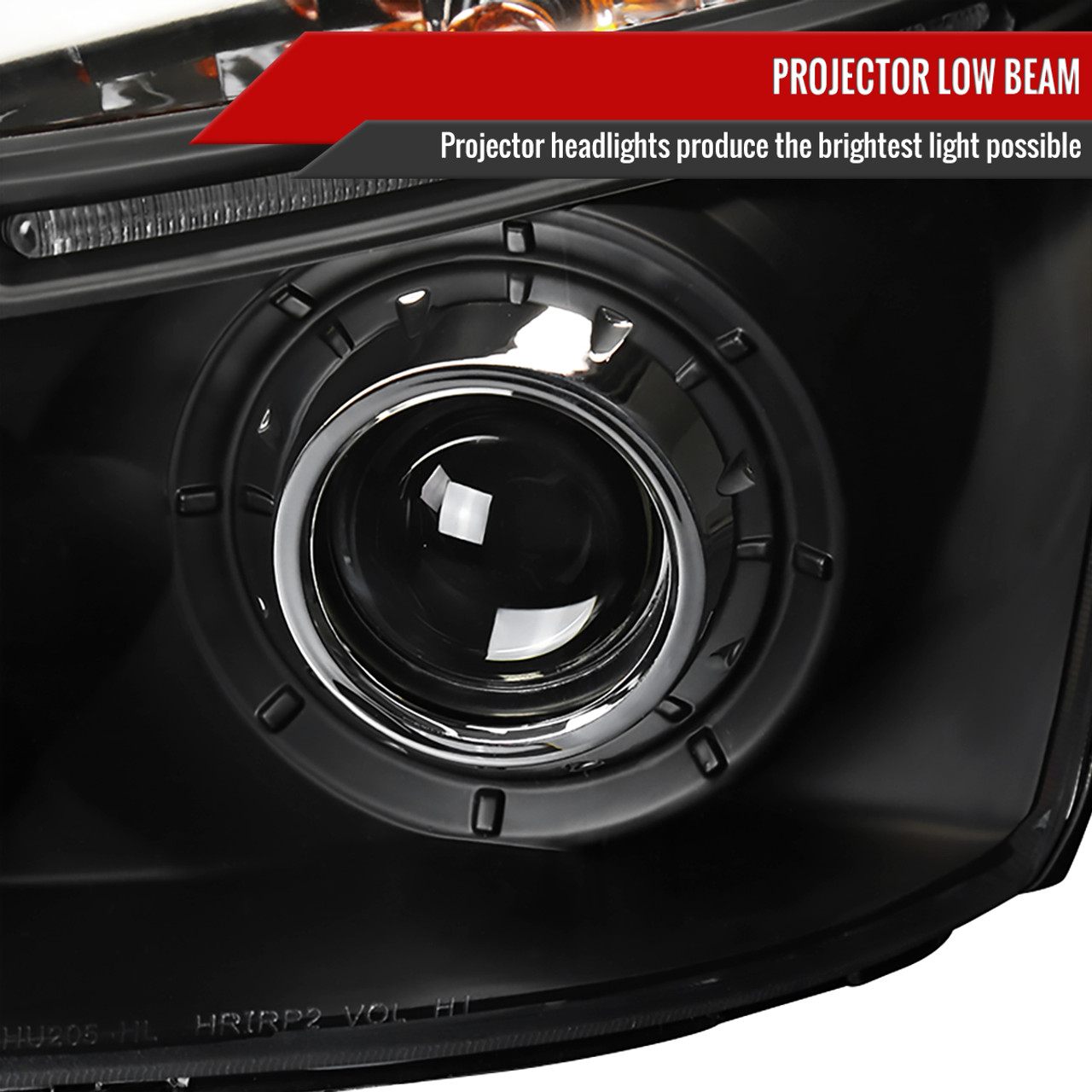 2005-2009 Hyundai Tucson Single Halo Projector Headlights (Matte