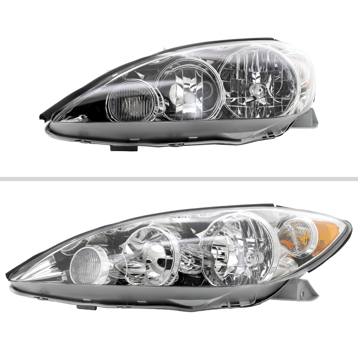 2005-2006 Toyota Camry Factory Style Crystal Headlights w/ Amber