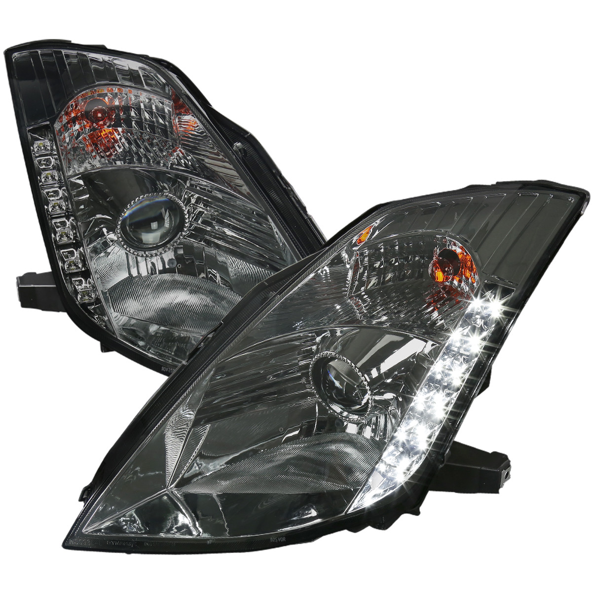 2003-2005 Nissan 350Z Projector Headlights w/ SMD LED Light Strip