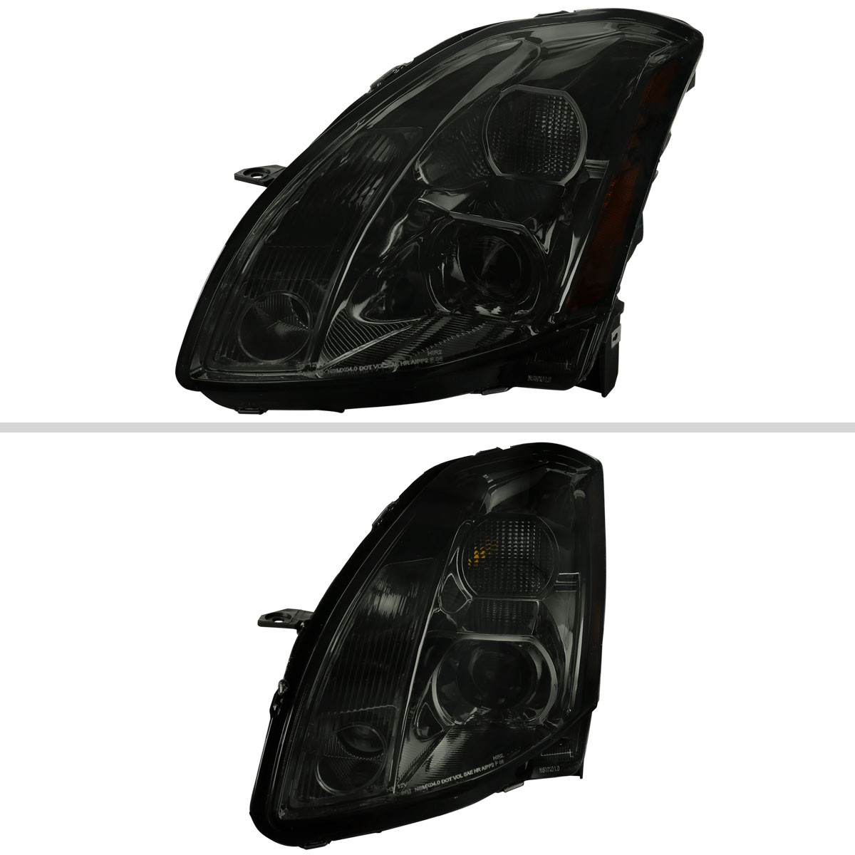 2004-2006 Nissan Maxima Projector Headlights w/ Amber Reflectors