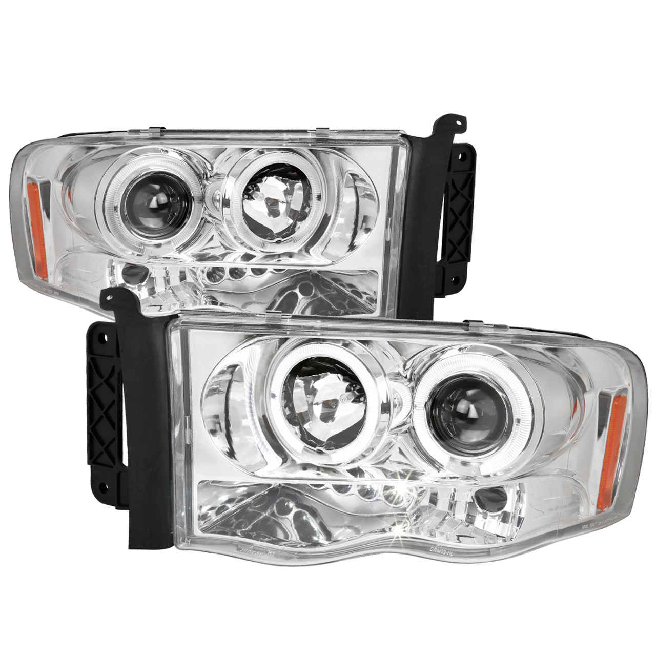 テールライト 2002-2005 Dodge Ram Dual Halo Projector Headlight +