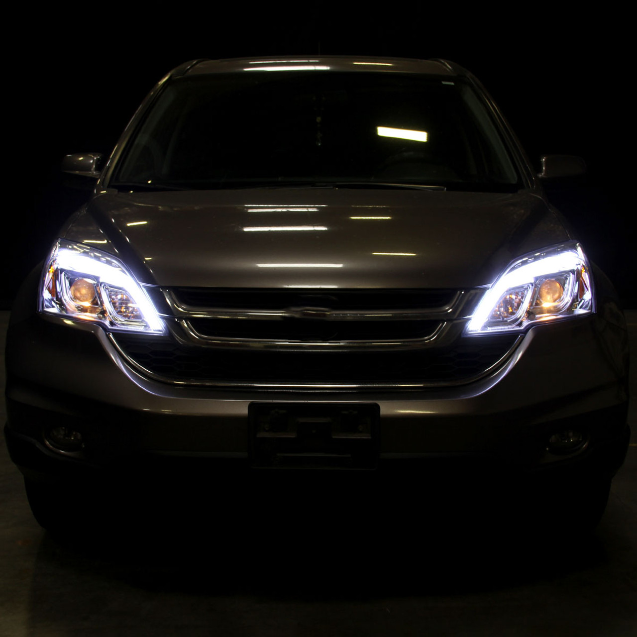 2007-2011 Honda CRV LED Bar Projector Headlights (Chrome Housing