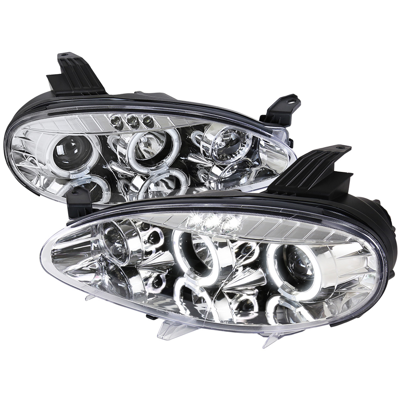 2001-2005 Mazda Miata MX-5 Dual Halo Projector Headlights (Chrome