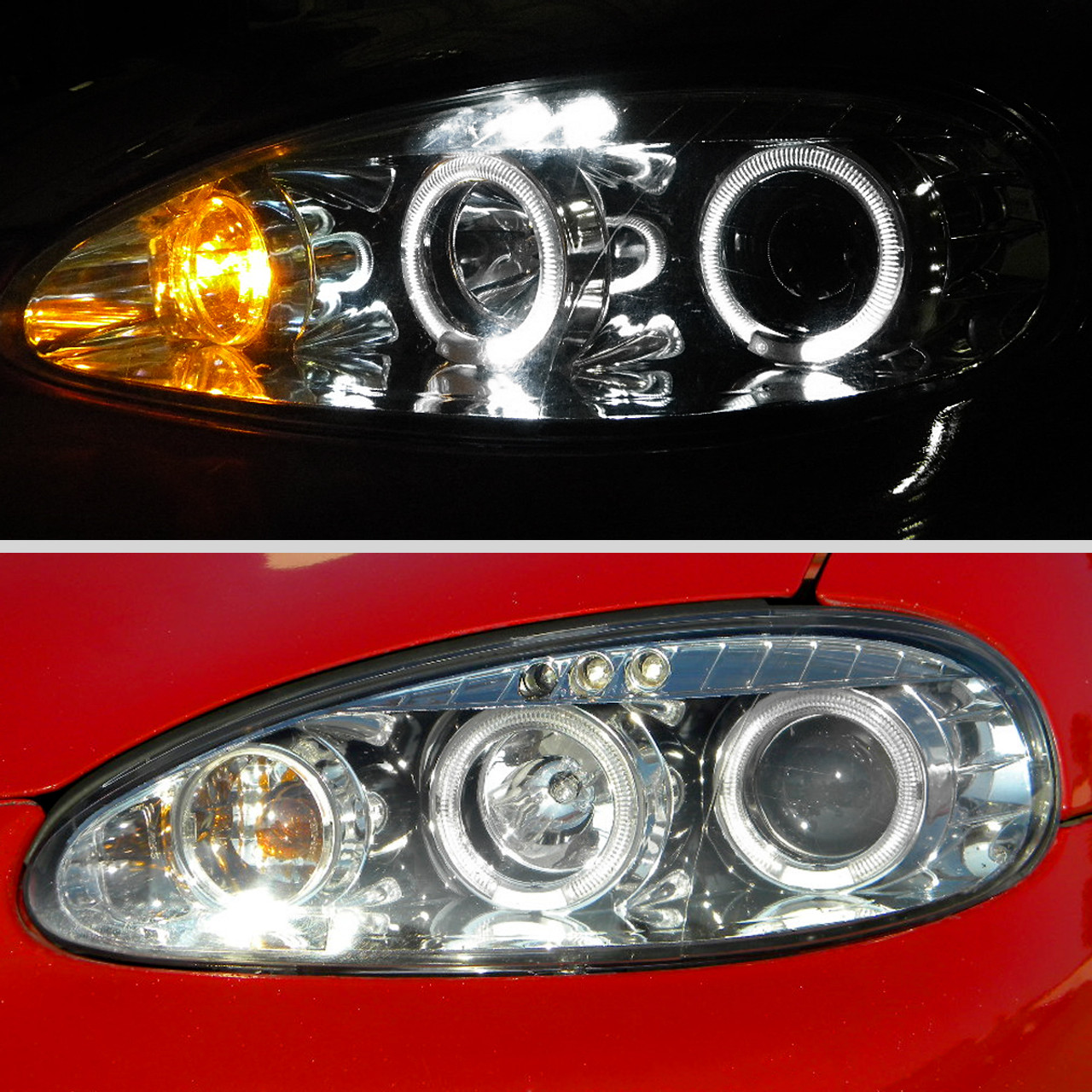 2001-2005 Mazda Miata MX-5 Dual Halo Projector Headlights (Chrome