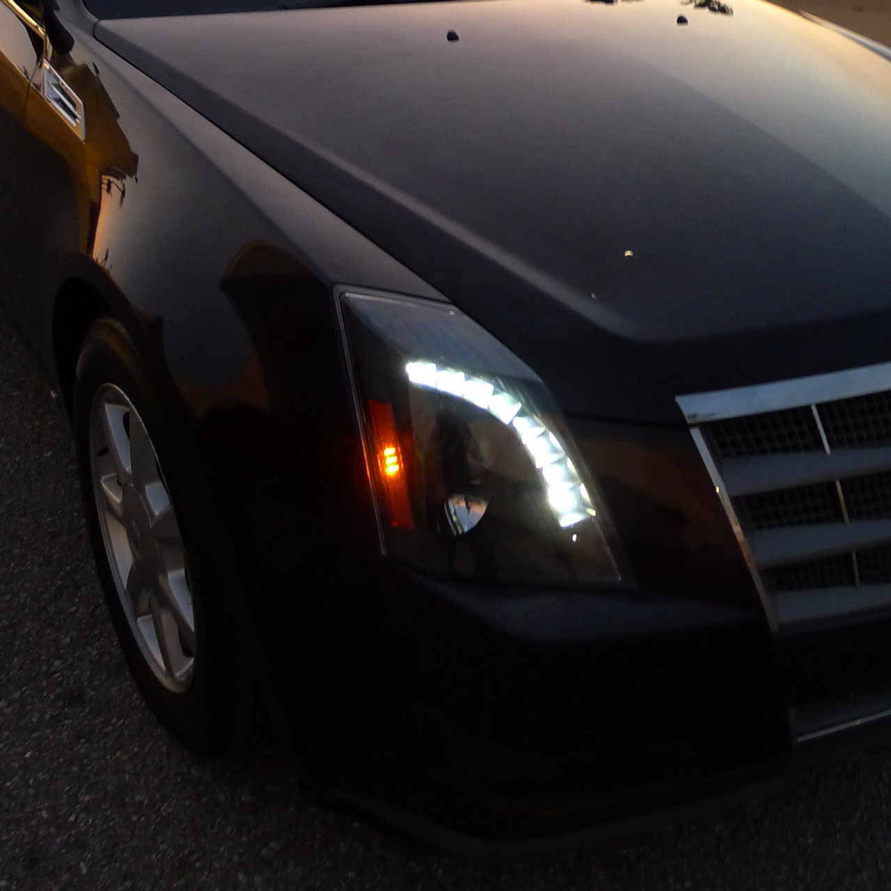 2008-2014 Cadillac CTS Projector Headlights w/ LED Light Strip