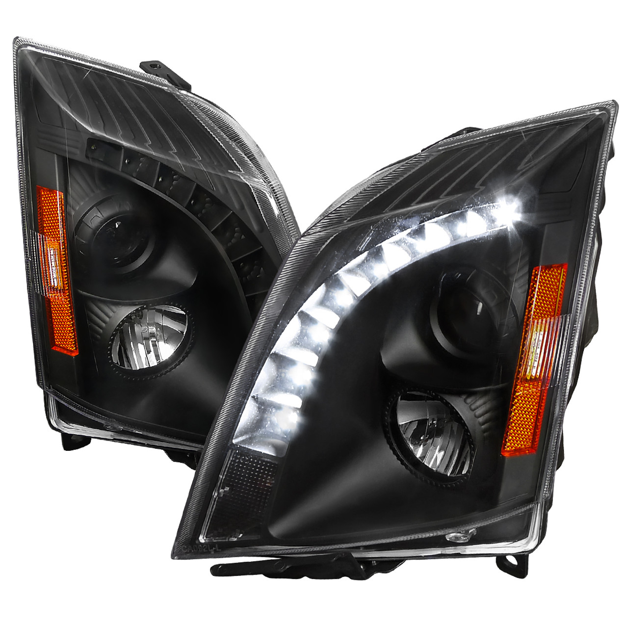 2008-2014 Cadillac CTS Projector Headlights w/ LED Light Strip