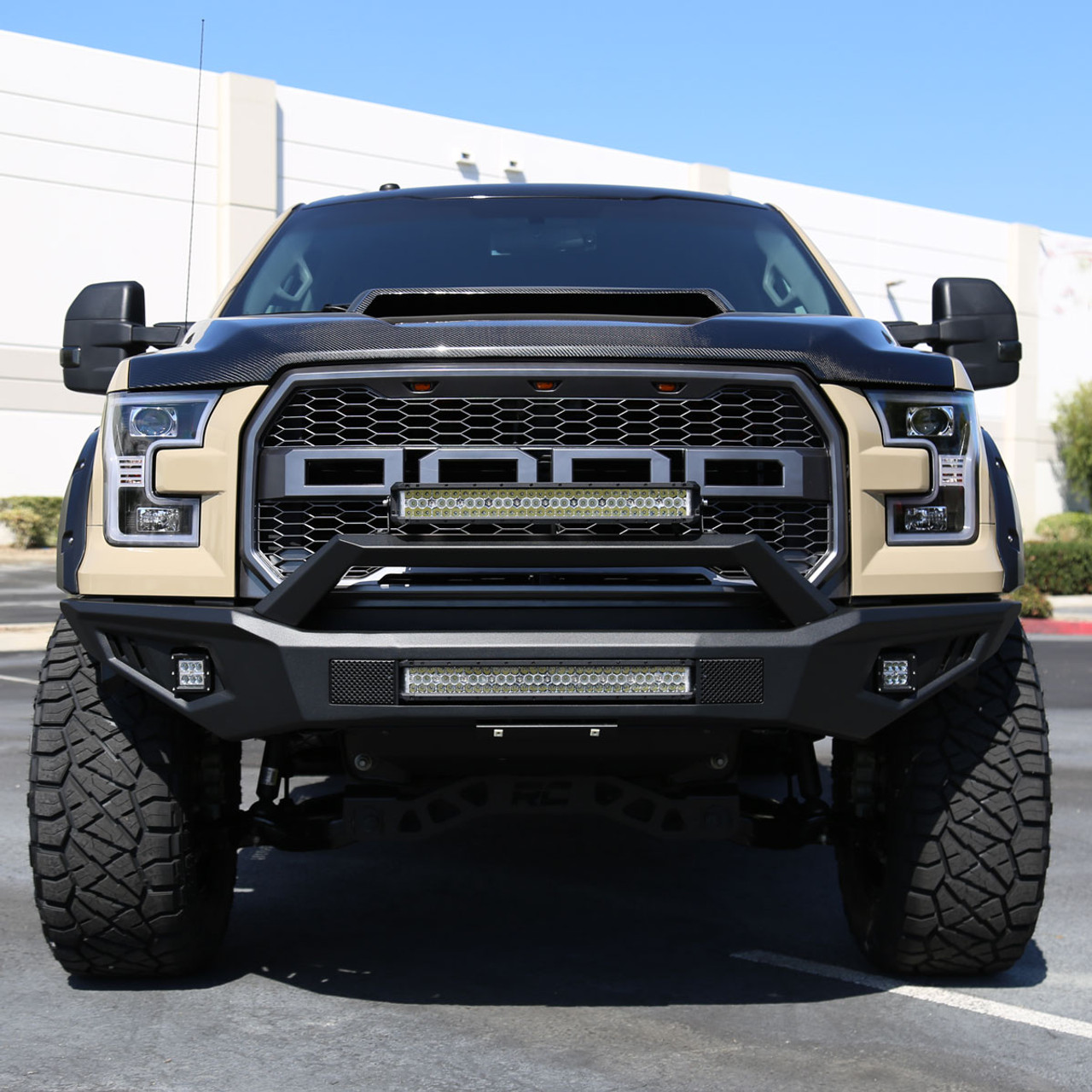 2015-2017 Ford F-150 LED Bar Projector Headlights (Matte Black