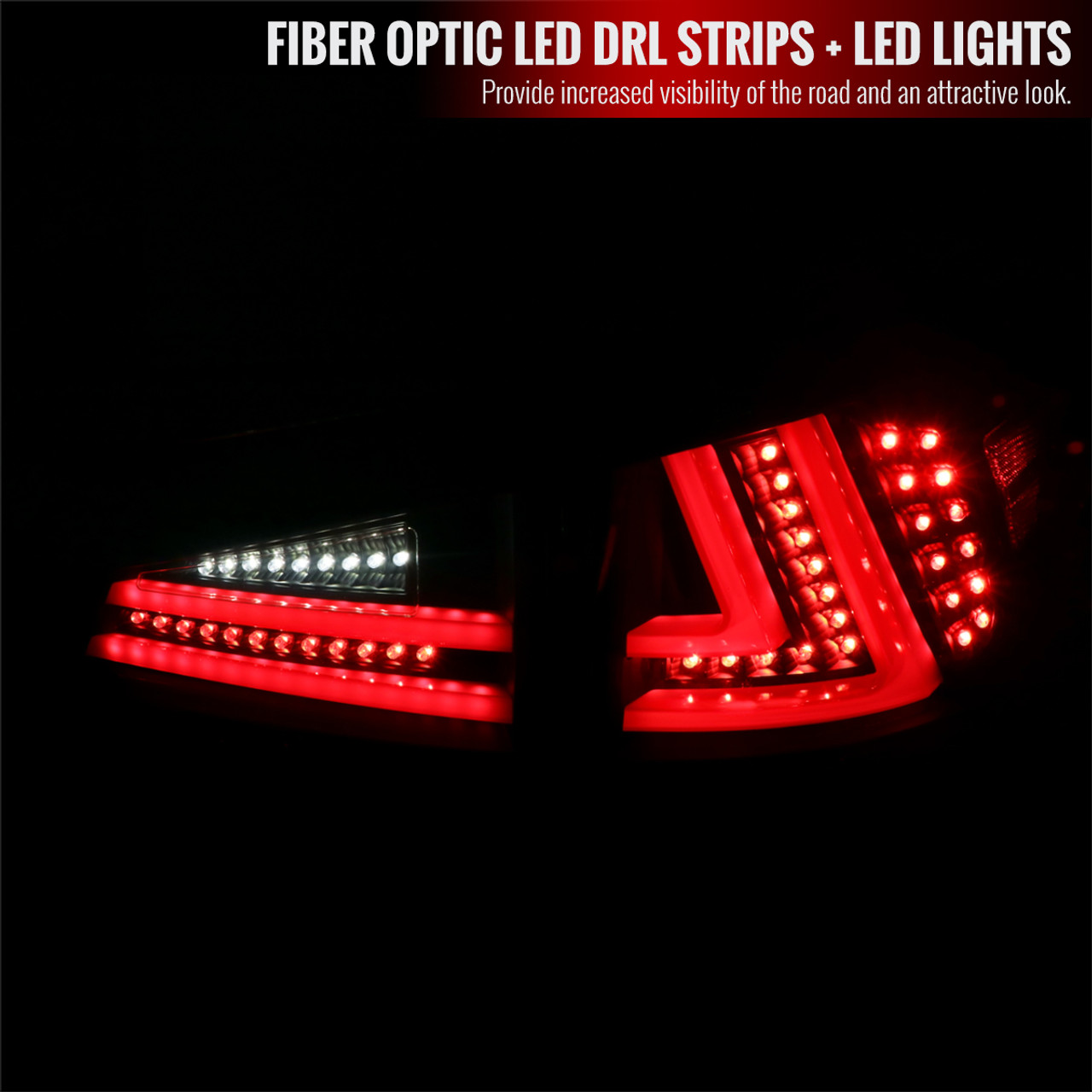 2006-2008 Lexus IS250/IS350 LED Tail Lights & Trunk Lights (Black