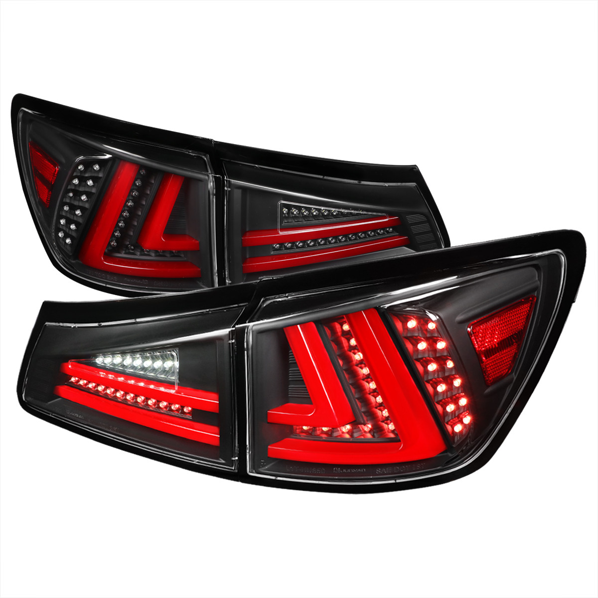 2006-2008 Lexus IS250/IS350 LED Tail Lights & Trunk Lights (Black