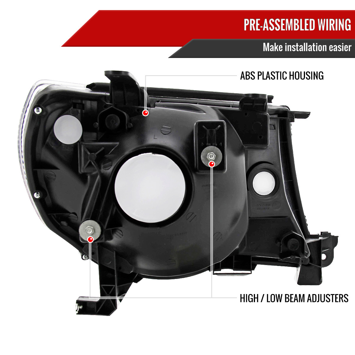 Morimoto Tacoma XB Hybrid LED Headlights With Amber DRL; Black Housing Clear Lens Lf529 A Morimoto Tacoma XB Hybrid LED Headlights With Amber DRL; Black Housing Clear Lens Lf529 A