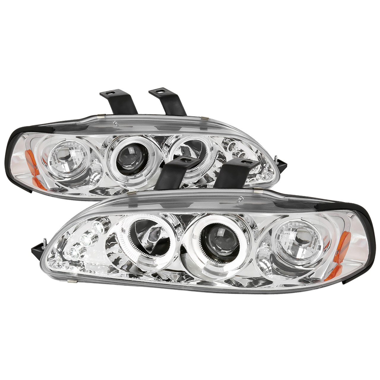 1992-1995 Honda Civic Dual Halo Projector Headlights (Chrome