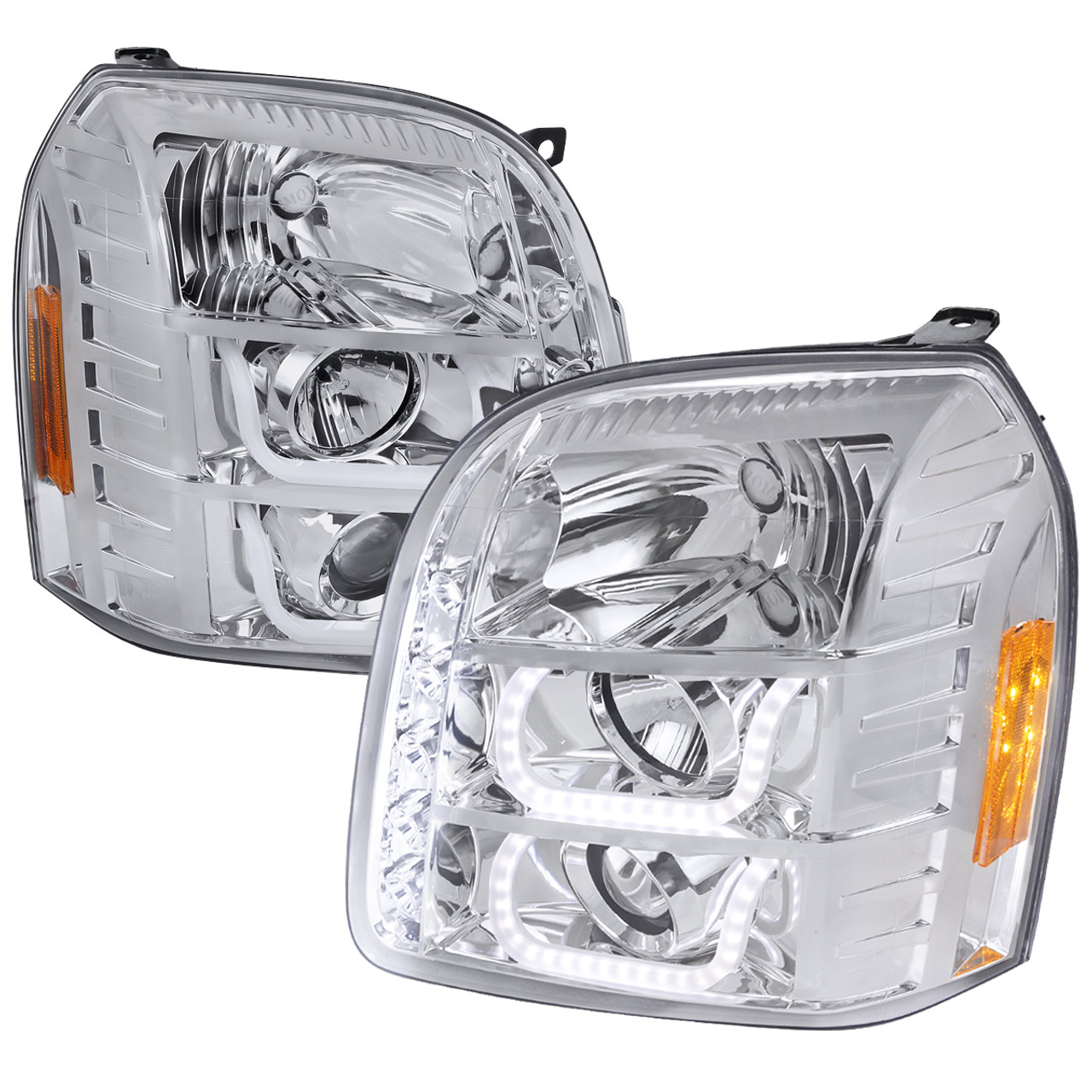 2007-2014 GMC Yukon LED DRL Projector Replacement Headlights