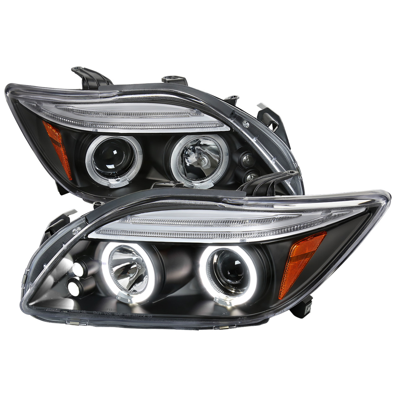 2005-2010 Scion tC Dual Halo Projector Headlights (Matte Black