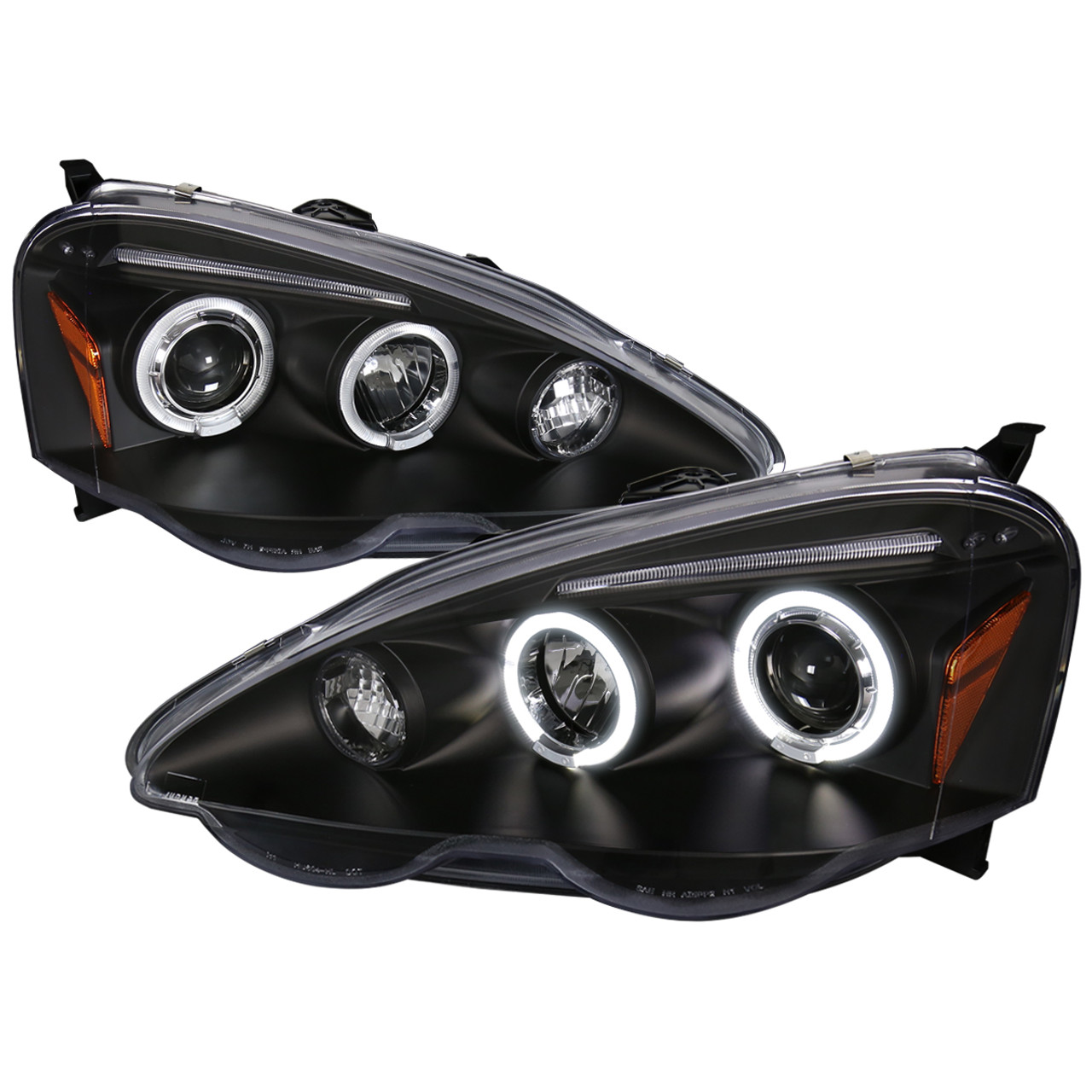 2002-2004 Acura RSX Dual Halo Projector Headlights (Matte Black