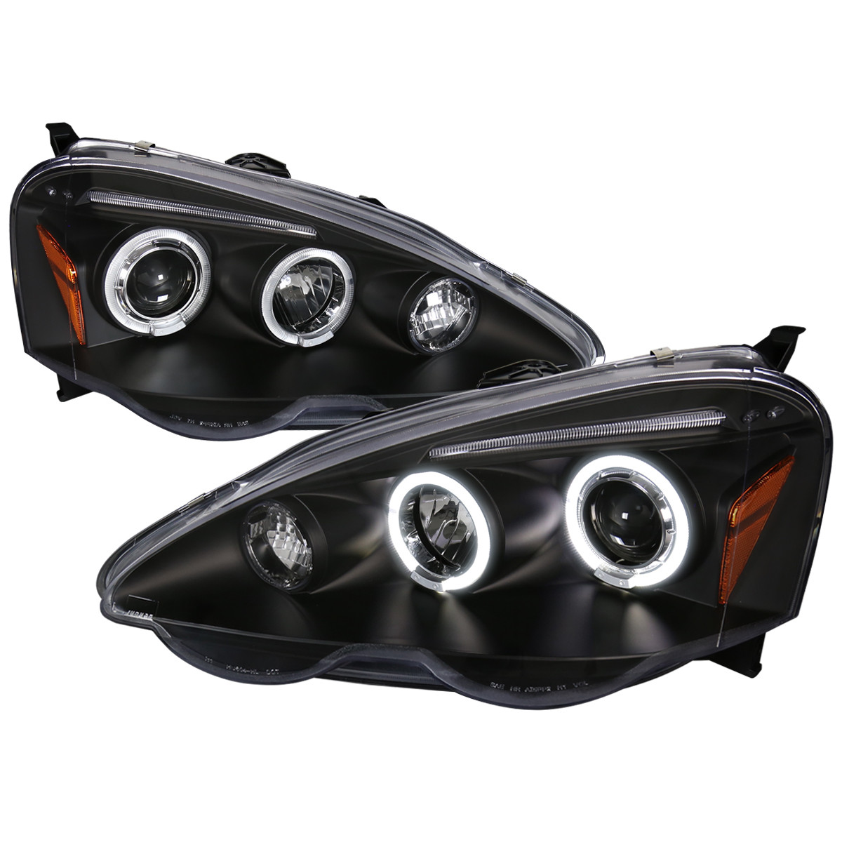 2002-2004 Acura RSX Dual Halo Projector Headlights (Matte Black 2002-2004 Acura RSX Dual Halo Projector Headlights (Matte Black