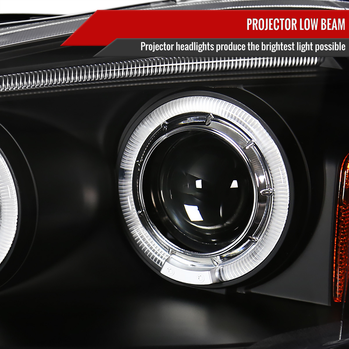 2002-2004 Acura RSX Dual Halo Projector Headlights (Matte Black