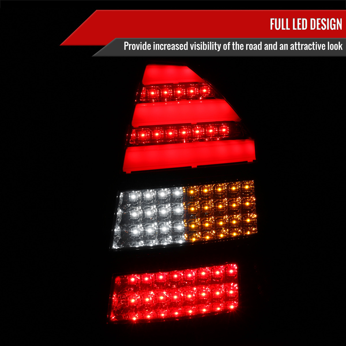 2005-2007 Chrysler 300C LED Tail Lights (Glossy Black Housing