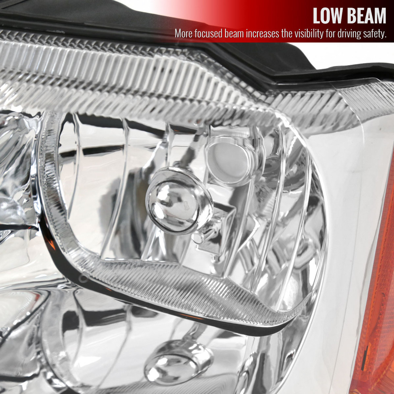 1999-2004 Jeep Grand Cherokee Factory Style Headlights (Chrome