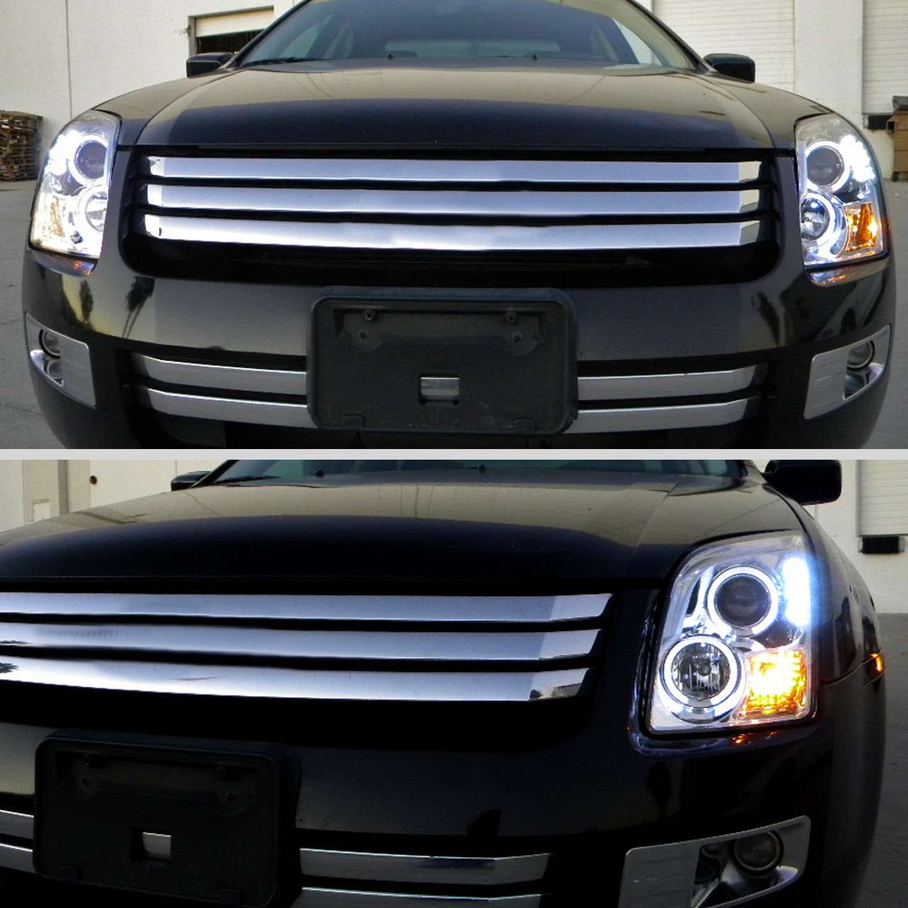 2006-2009 Ford Fusion Dual Halo Projector Headlights (Chrome