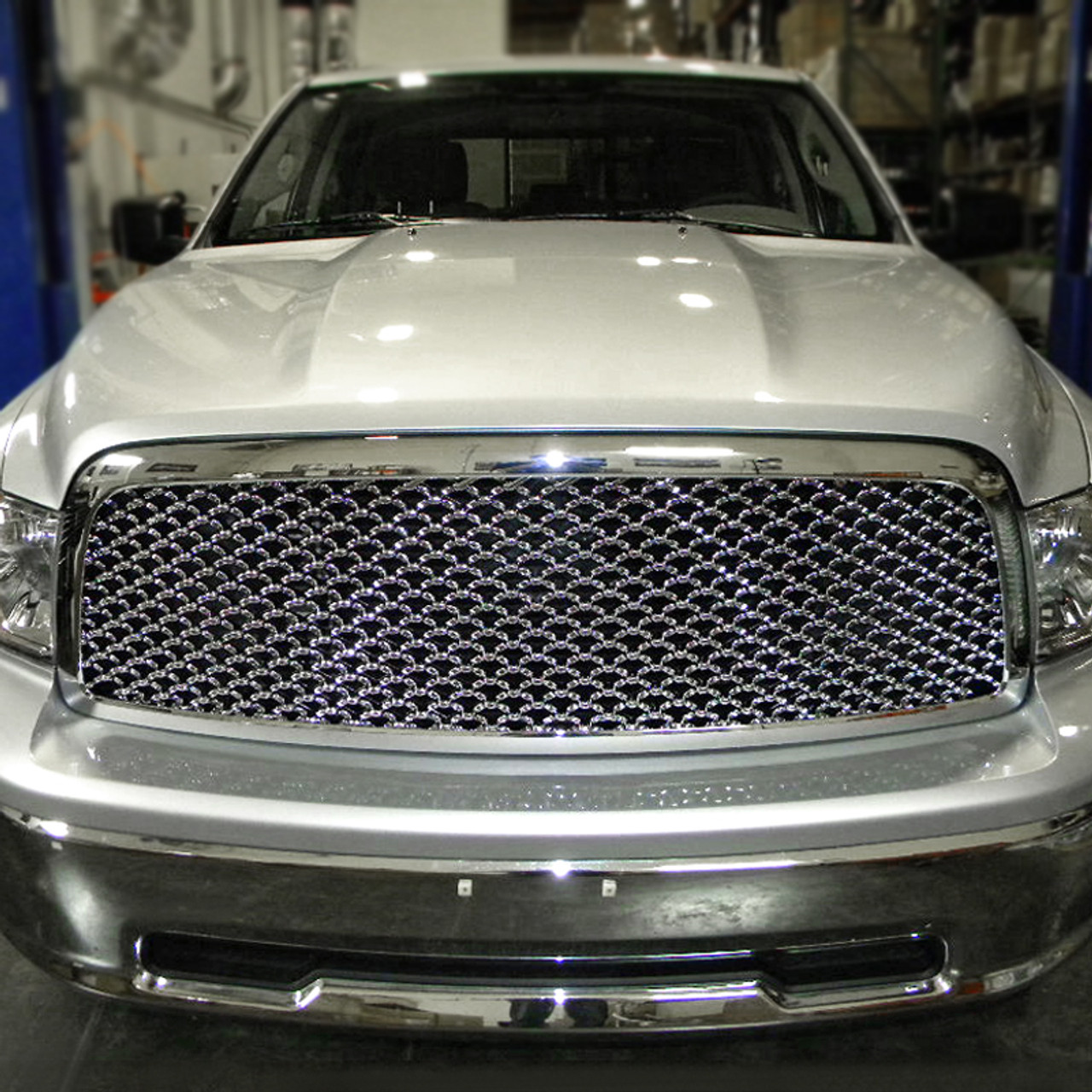 2009-2012 Dodge RAM 1500 Chrome ABS Honeycomb Mesh Grille - Spec-D