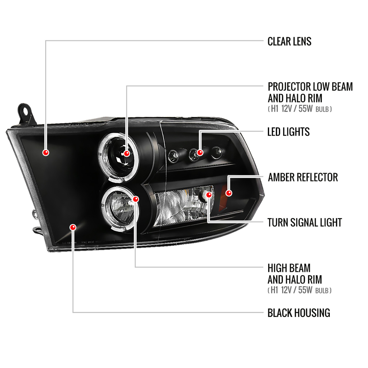 2009-2018 Dodge RAM 1500 / 2019-2021 RAM Classic / 2010-2018 RAM