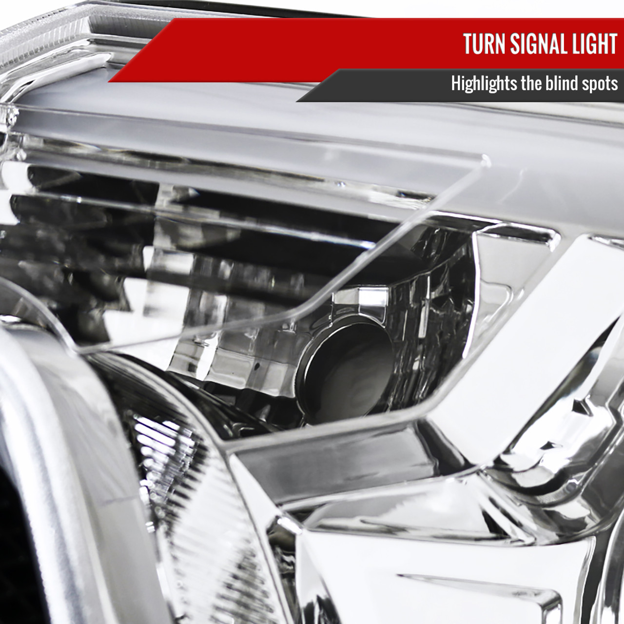 2012-2015 Toyota Tacoma LED C-Bar Projector Headlights (Chrome